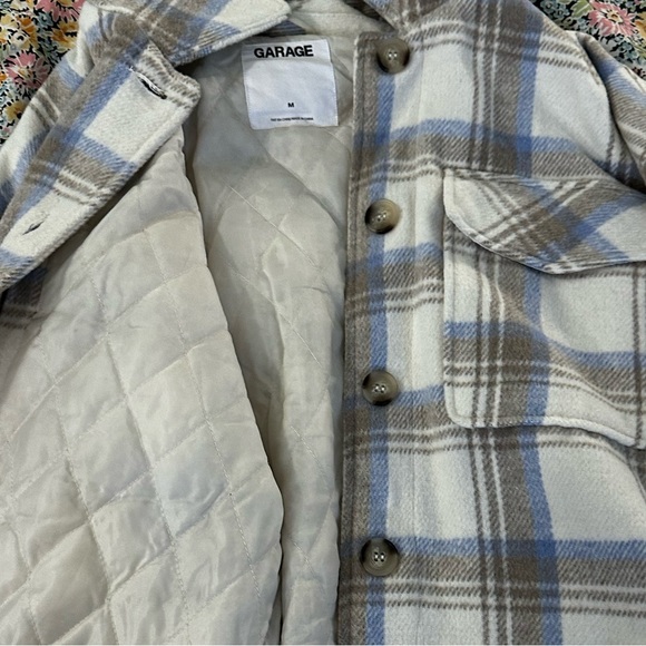 GARAGE PLAID BUTTON UP JACKET SIZE MEDIUM - Picture 2 of 2